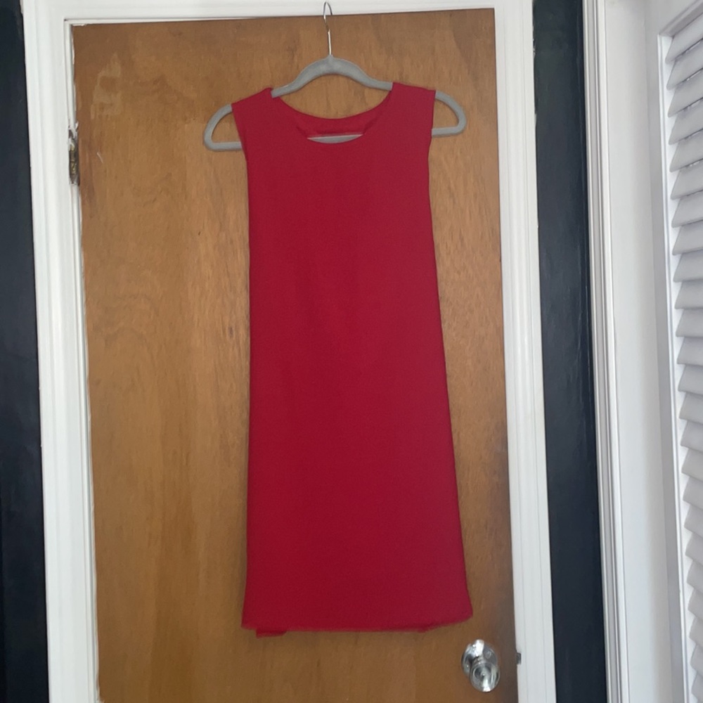 Prettygarden red tie layered dress
